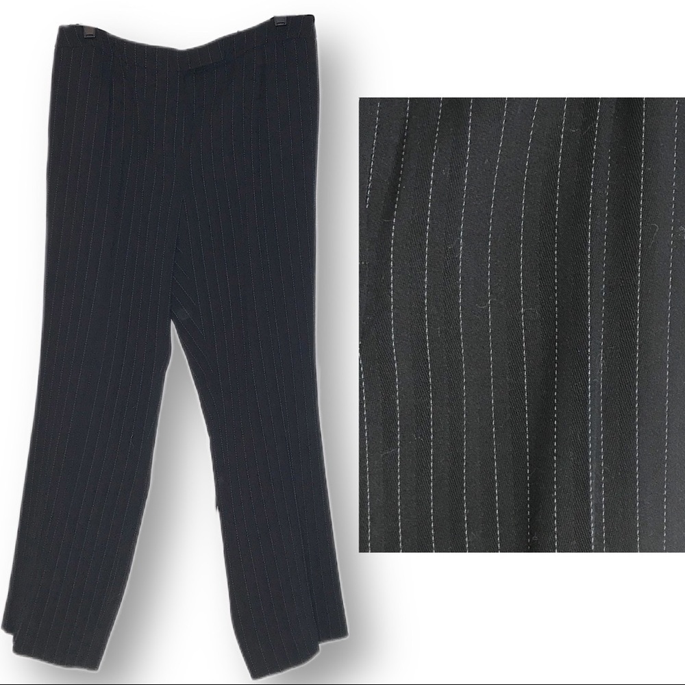 Dana Buchman black 14P pin stripe pants dress trousers